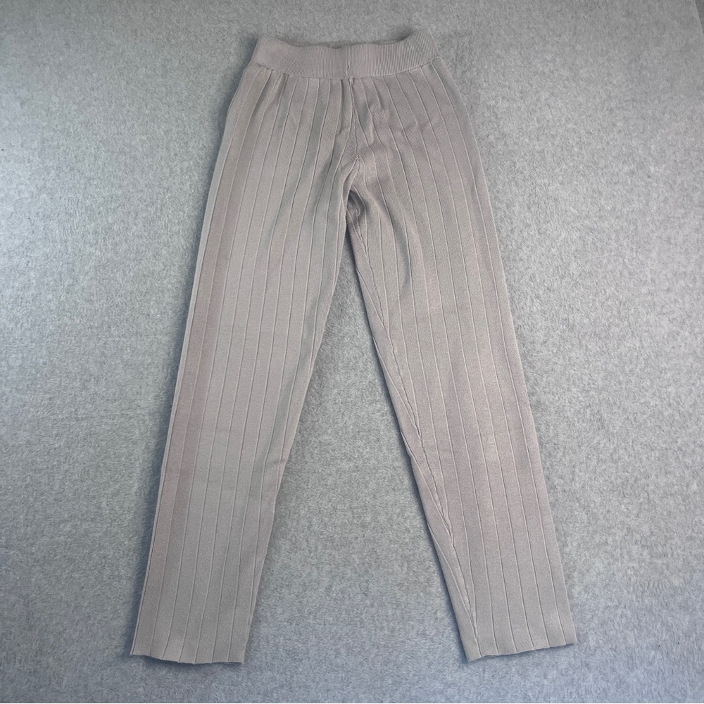 Silk & Salt Women’s‎ Staycation Ribbed Pants Soft Pull On Gray size Small